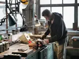 A man working in a workshop